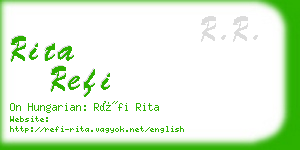 rita refi business card